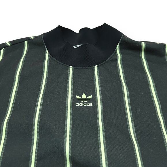 ADIDAS Special Edition Sweatshirt Sweater Crop Top Mint Green Striped Active XL - Picture 8 of 13